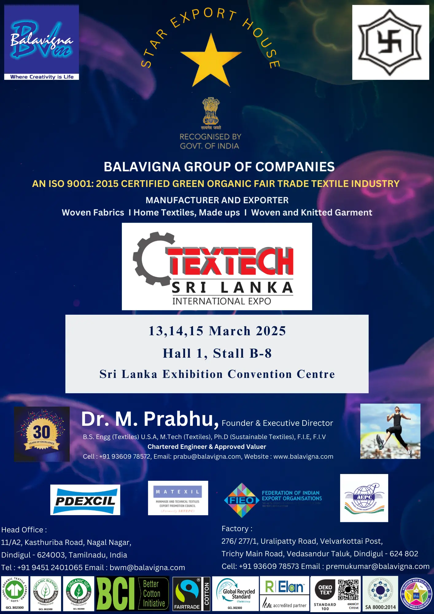 Extech Srilanka International Expo 13 to 15 Mar 2025